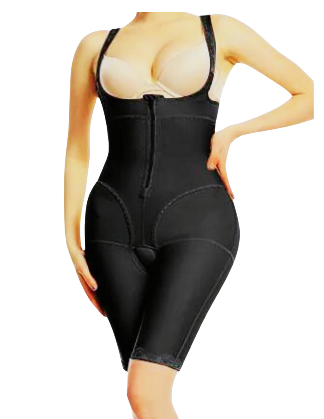 FIRM COMPRESSION TUMMY CONTROL SHAPEWEAR BODYSUIT  ONE-PIECE FAJA W. ZIPPER